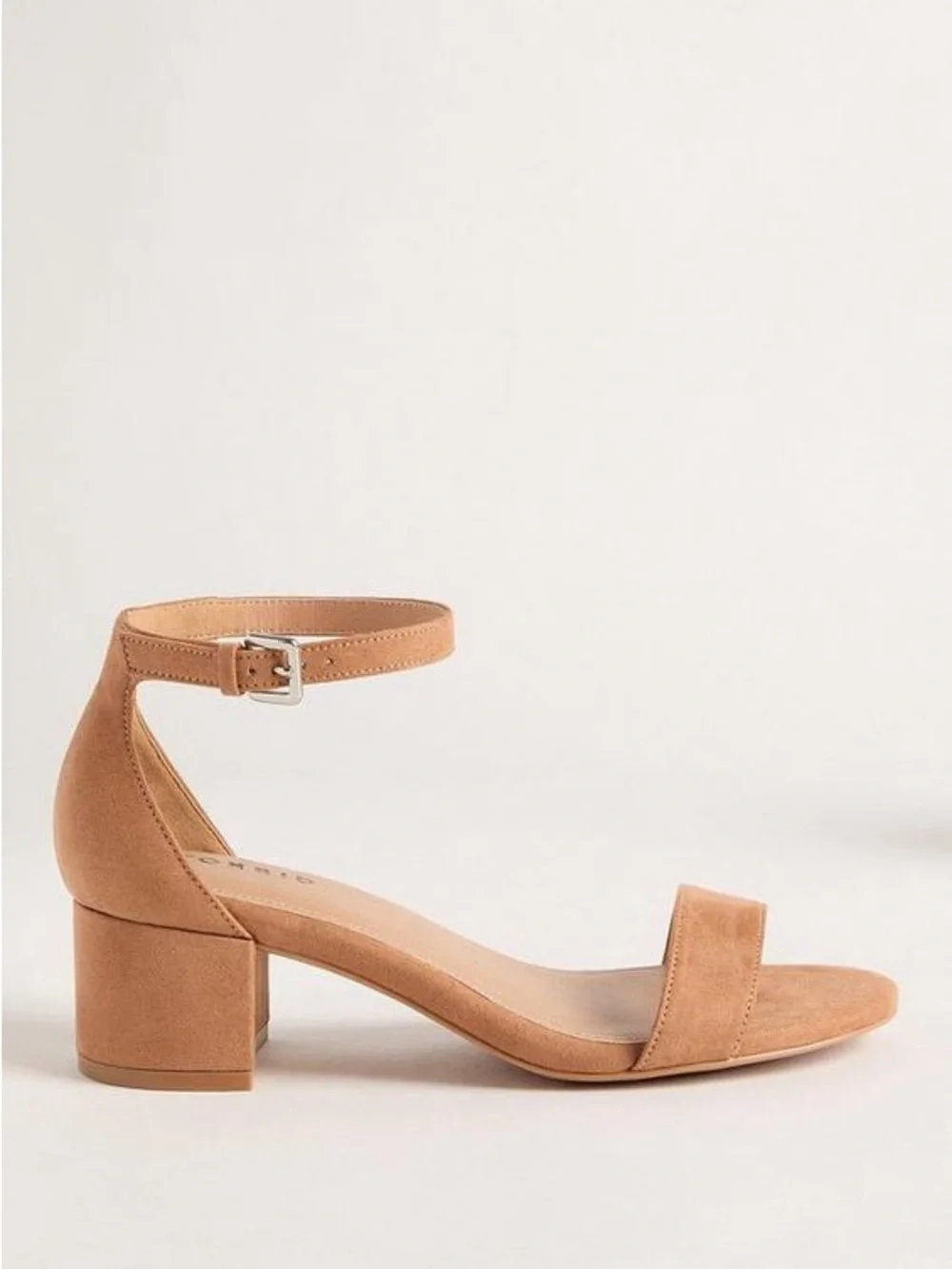 Torrid Tan Suede Ankle-Strap Block Heels - 6.5WW